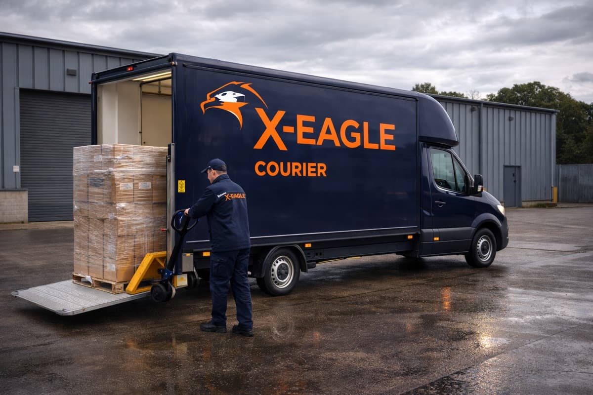 X-Eagle pallet loading with tail lift van